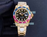 Swiss Replica Rolex GMT-Master II 116758SARU Watch Yellow Gold Diamond Bezel